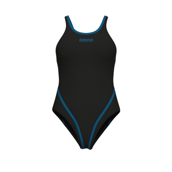 Arena W Arena Solid Swimsuit Tech Back D 34 black/blue cosmo Damen Produktbild 1
