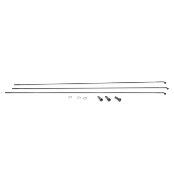 Zipp Spoke and Nipple 298mm D-Light J-Bend Qty 3 one size black