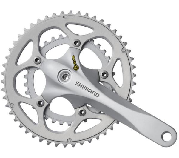 SHIMANO Kurbelgarnitur FC-R345 9-fach 175 mm 50-34 Z&auml;hne Silber