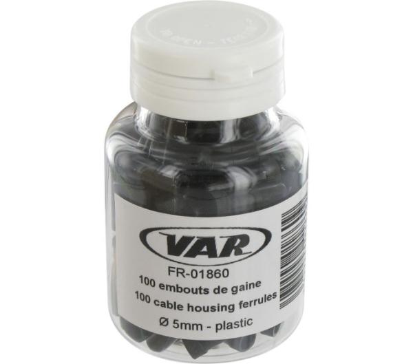 VAR 100 St&uuml;ck. Au&szlig;enh&uuml;llenendkappe FR-01860 &Oslash; 5 mm