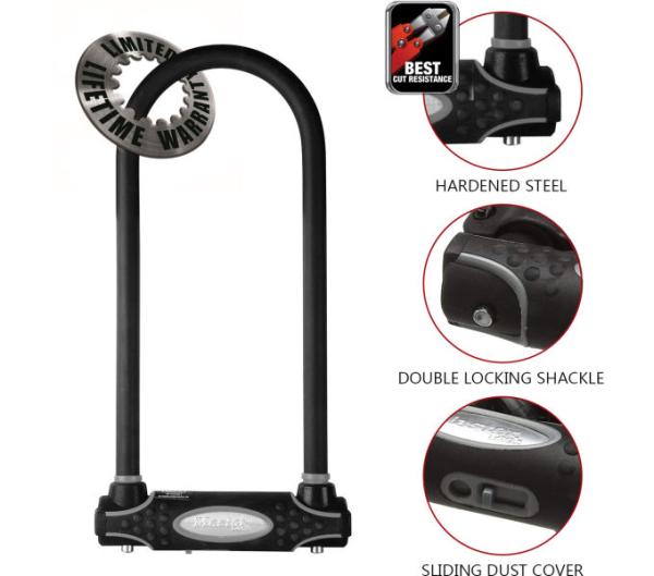 Master Lock B&uuml;gelschloss 8195LW Schwarz 13 mm x 280 mm x 110 mm Schl&uuml;ssel Produktbild 1