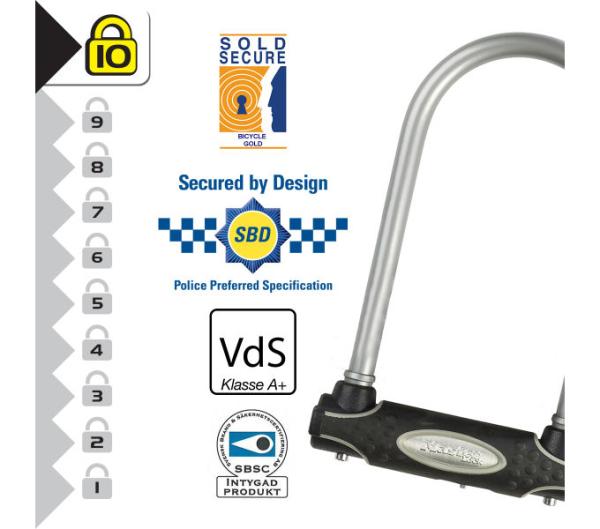 Master Lock B&uuml;gelschloss 8195 Grau 13 mm x 210 mm x 110 mm Schl&uuml;ssel Produktbild 2