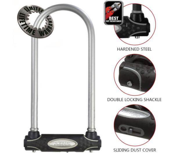 Master Lock B&uuml;gelschloss 8195LW Grau 13 mm x 280 mm x 110 mm Schl&uuml;ssel Produktbild 1