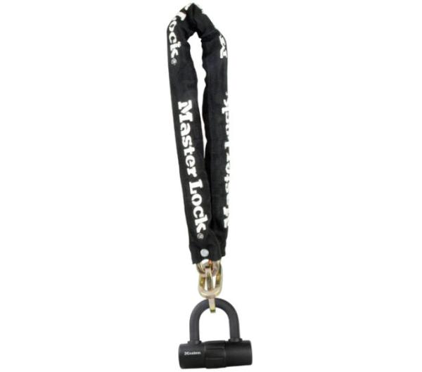 Master Lock Kettenschloss 8234 Schwarz 10 mm x 900 mm Schl&uuml;ssel Produktbild 1