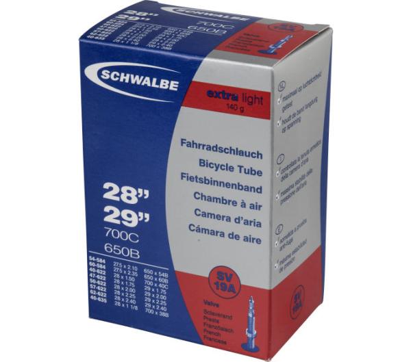 Schwalbe SCHWALBE SCHLAUCH SV19A EXTRA LIGHT 40/62-584/635 40mm Produktbild 1