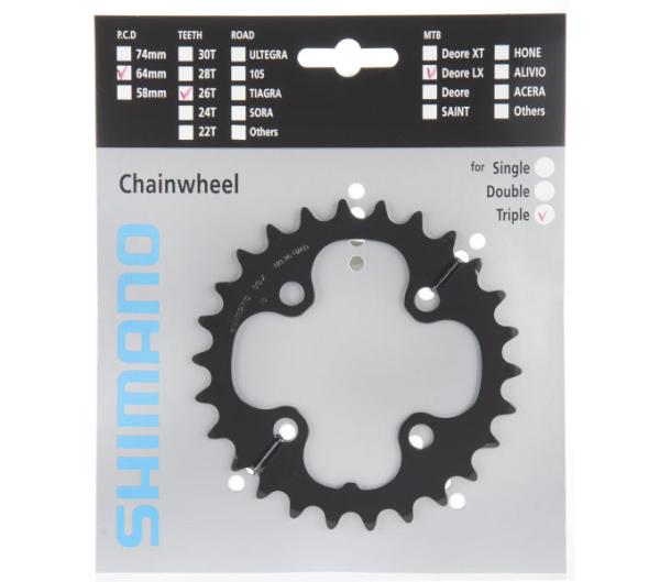 SHIMANO Kettenblatt SLX FC-M660 26 Z&auml;hne