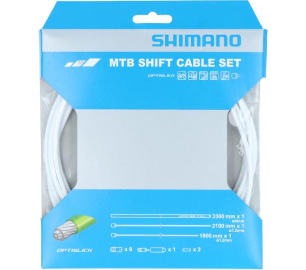 SHIMANO Schaltzug-Set MTB OPTISLICK 3300 mm Wei&szlig;